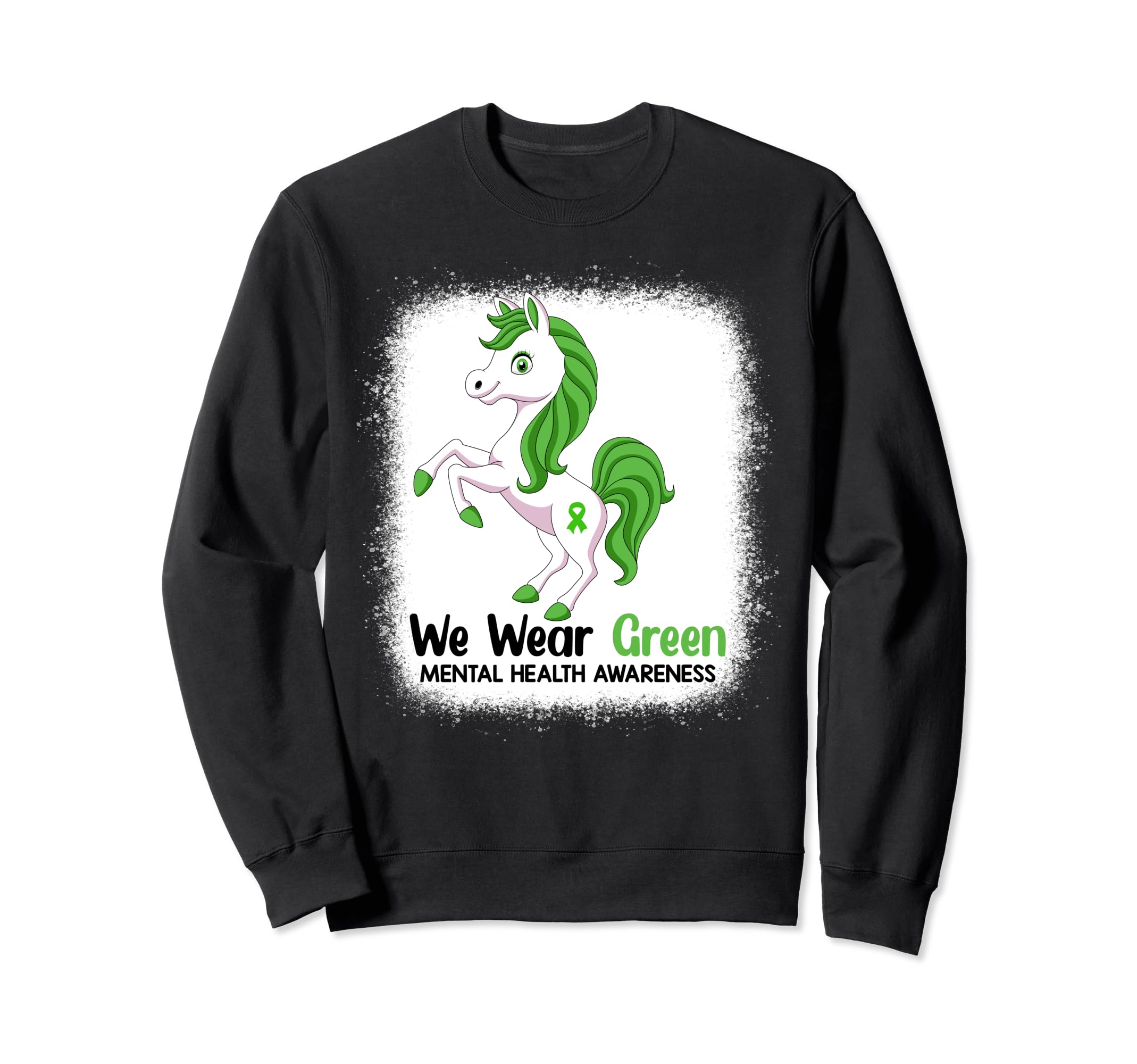 Unicorn Ribbon I Wear Green Sweatshirt - Streetwear Style for Adults - T-Shirt, Sweatshirt, Hoodie