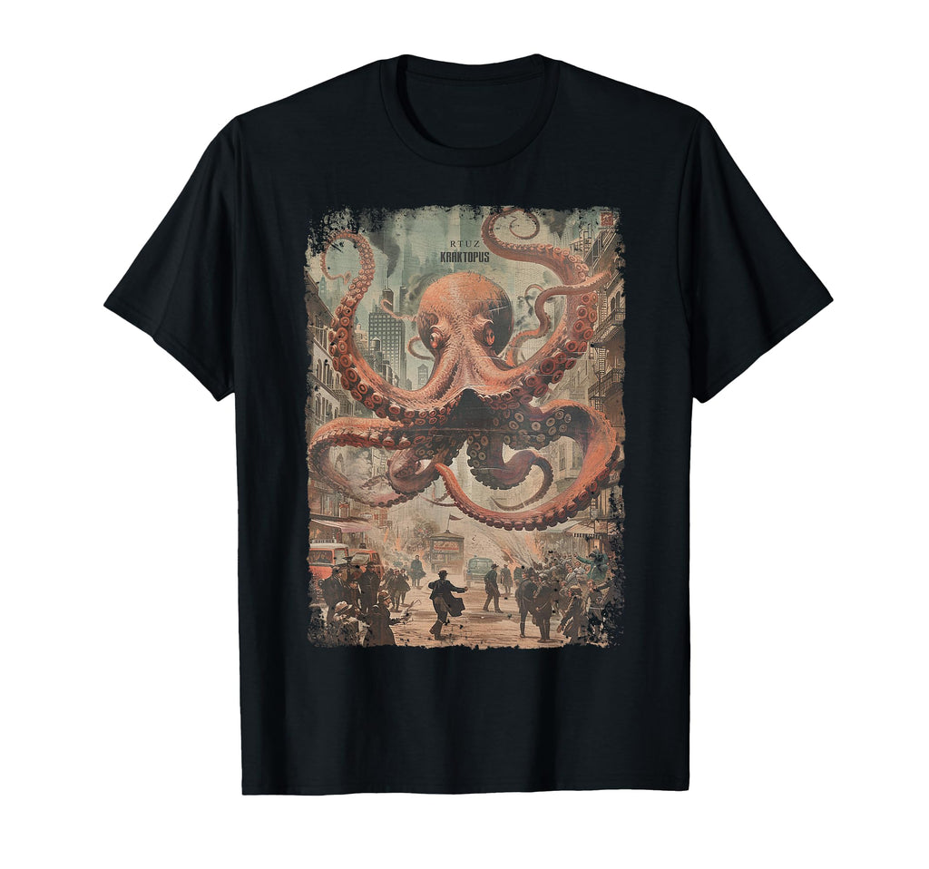 Y2K Streetwear Octopus Horror Monster T-Shirt - Minimalist Print Unisex - T-Shirt, Sweatshirt, Hoodie