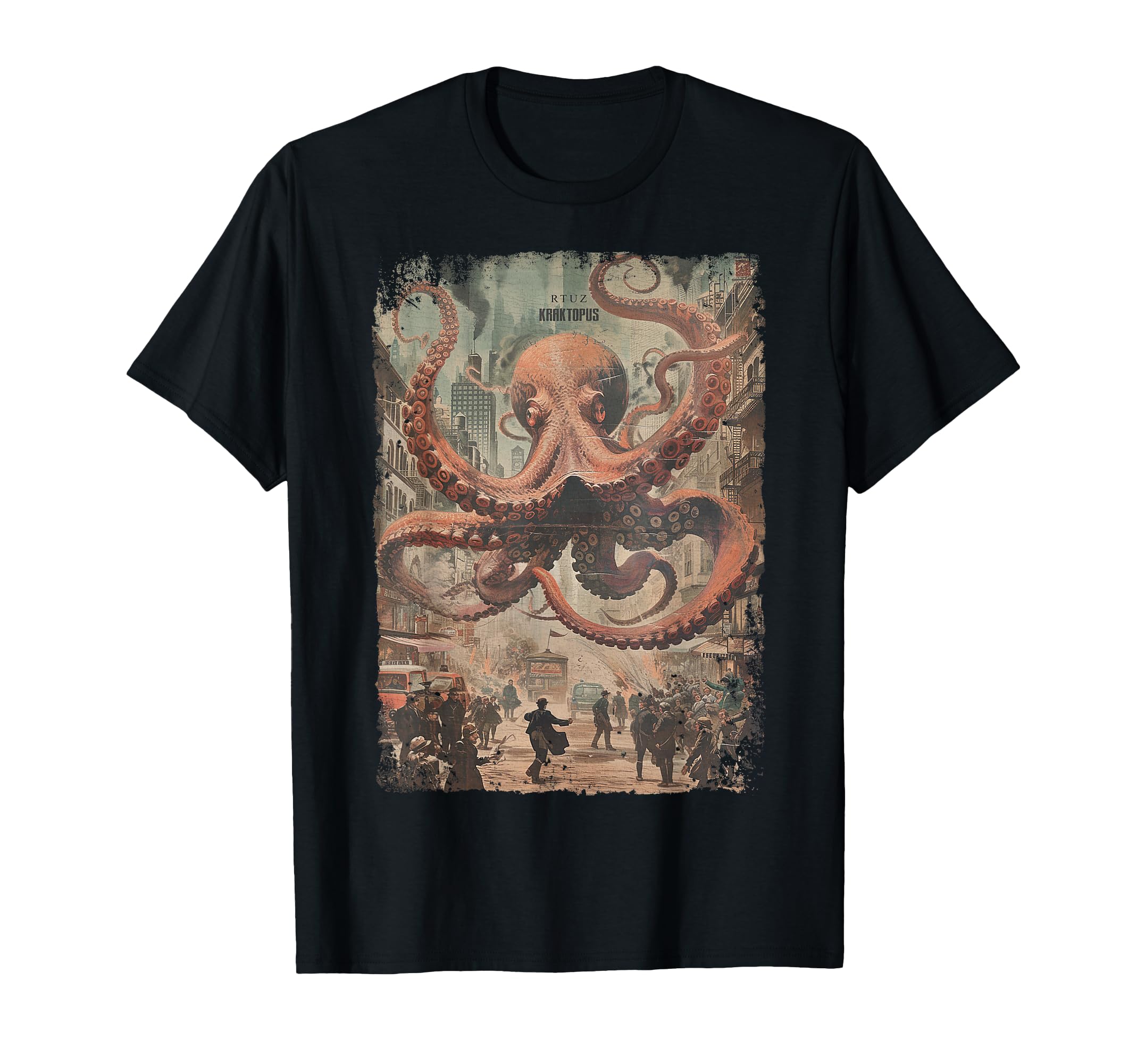 Y2K Streetwear Octopus Horror Monster T-Shirt - Minimalist Print Unisex - T-Shirt, Sweatshirt, Hoodie