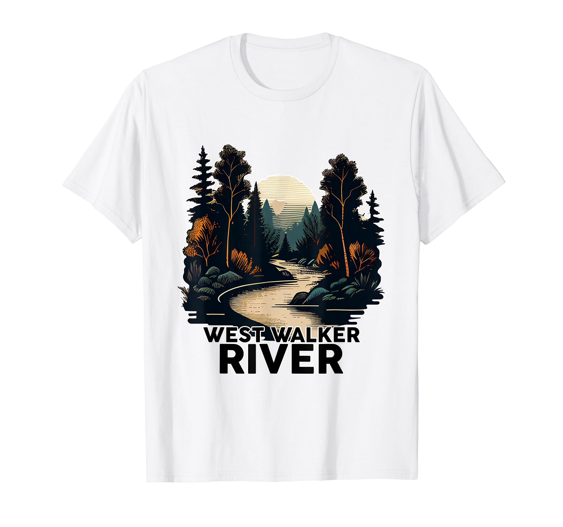 West Walker River Minimalist River T-Shirt - Unique Graphic for Adults - T-Shirt, Sweatshirt, Hoodie