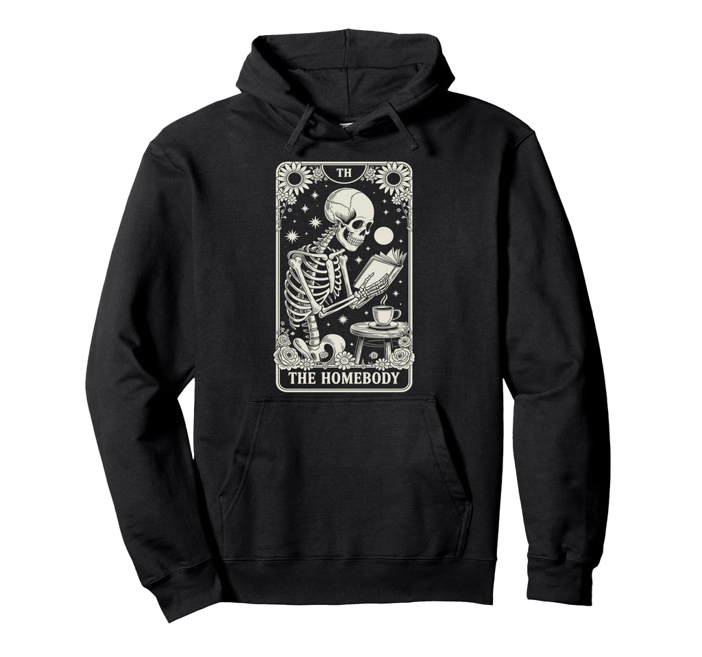 Homebody Tarot Indoorsy Antisocial Hoodie - Minimalist Print for Adults - T-Shirt, Sweatshirt, Hoodie