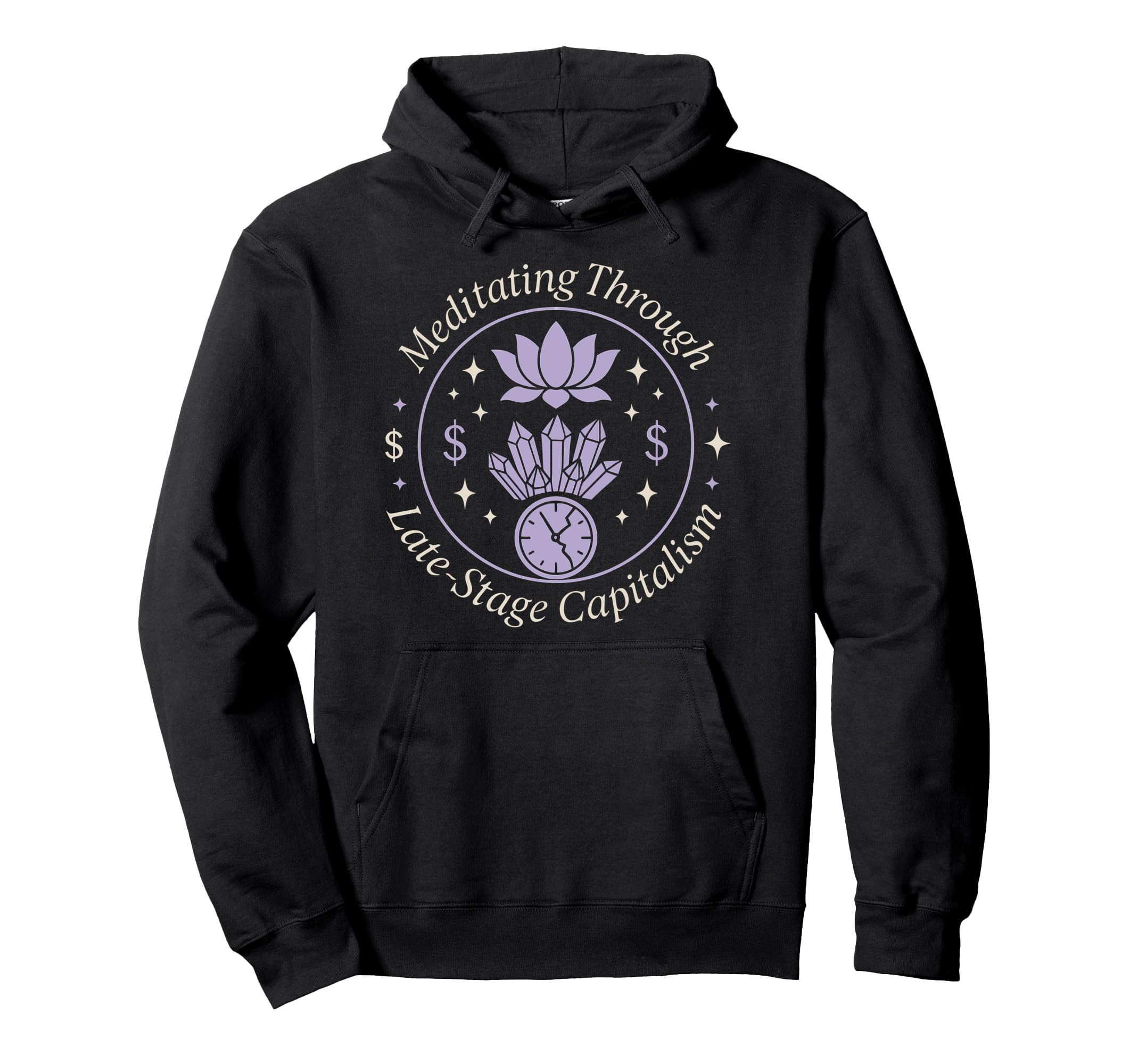 Crystal Healing Anti Capitalism Spiritual Hoodie - Minimalist Print Unisex - T-Shirt, Sweatshirt, Hoodie