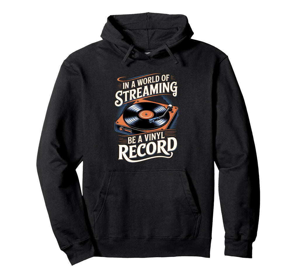 Vinyl Record Player Lover Funny Hoodie - Fun Novelty Design for Adults - T-Shirt, Sweatshirt, Hoodie