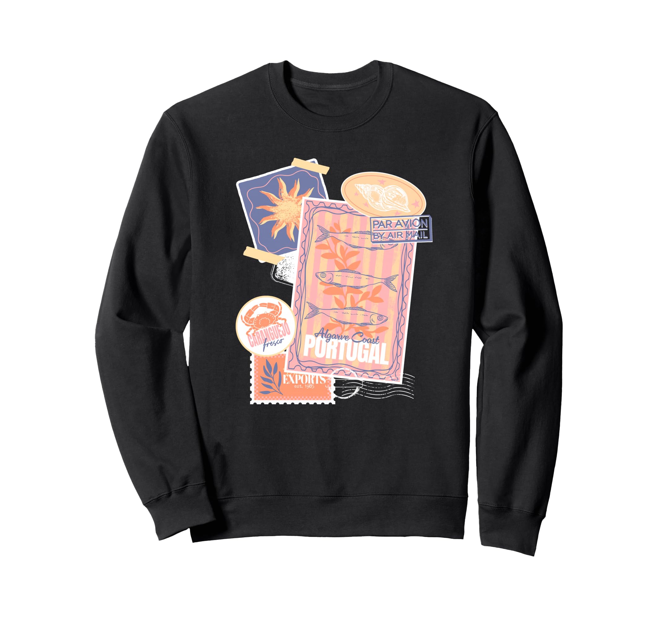 Postcard And Stamp Aesthetic Sweatshirt - Minimalist Print Men Women - T-Shirt, Sweatshirt, Hoodie