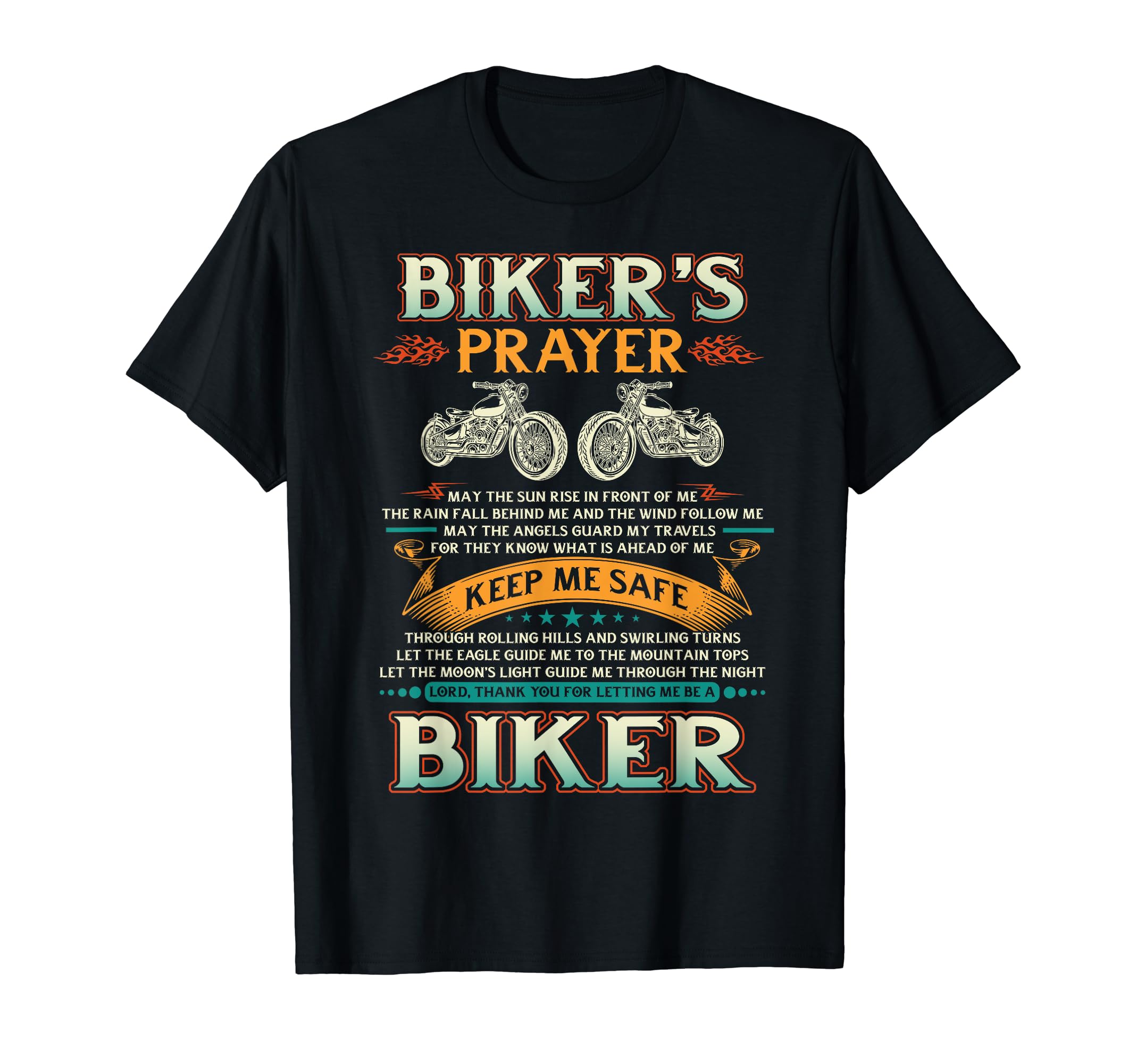 Bikers Prayer Motorcycle Biker Biking T-Shirt - Trendy Graphic for Adults - T-Shirt, Sweatshirt, Hoodie