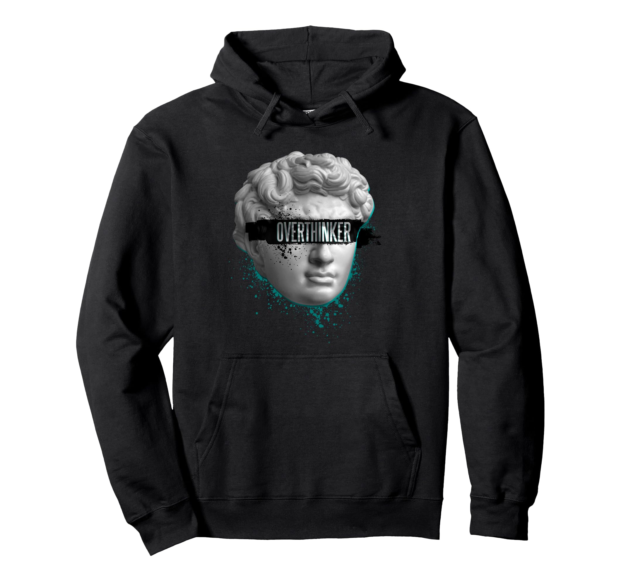 Extravagant Artful Collage Overthinker Hoodie - Unique Graphic Men Women - T-Shirt, Sweatshirt, Hoodie