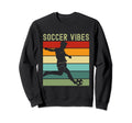 Soccer Vibes Soccer Player Stripes Sweatshirt - Aesthetic Graphic Unisex - T-Shirt, Sweatshirt, Hoodie