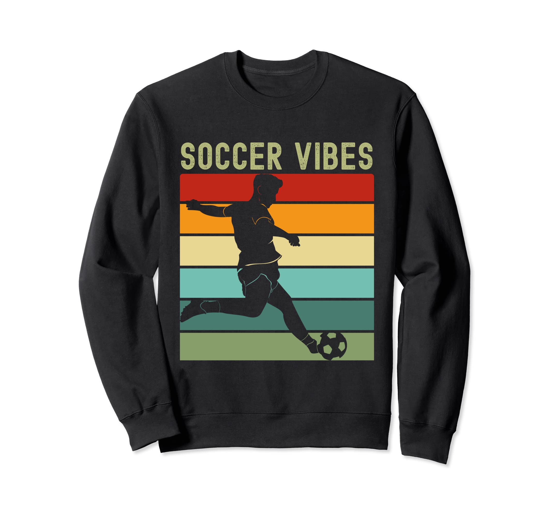 Soccer Vibes Soccer Player Stripes Sweatshirt - Aesthetic Graphic Unisex - T-Shirt, Sweatshirt, Hoodie