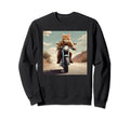 Cat Motorcycle Cat Drives Motorcycle Sweatshirt - Novelty Apparel Unisex - T-Shirt, Sweatshirt, Hoodie