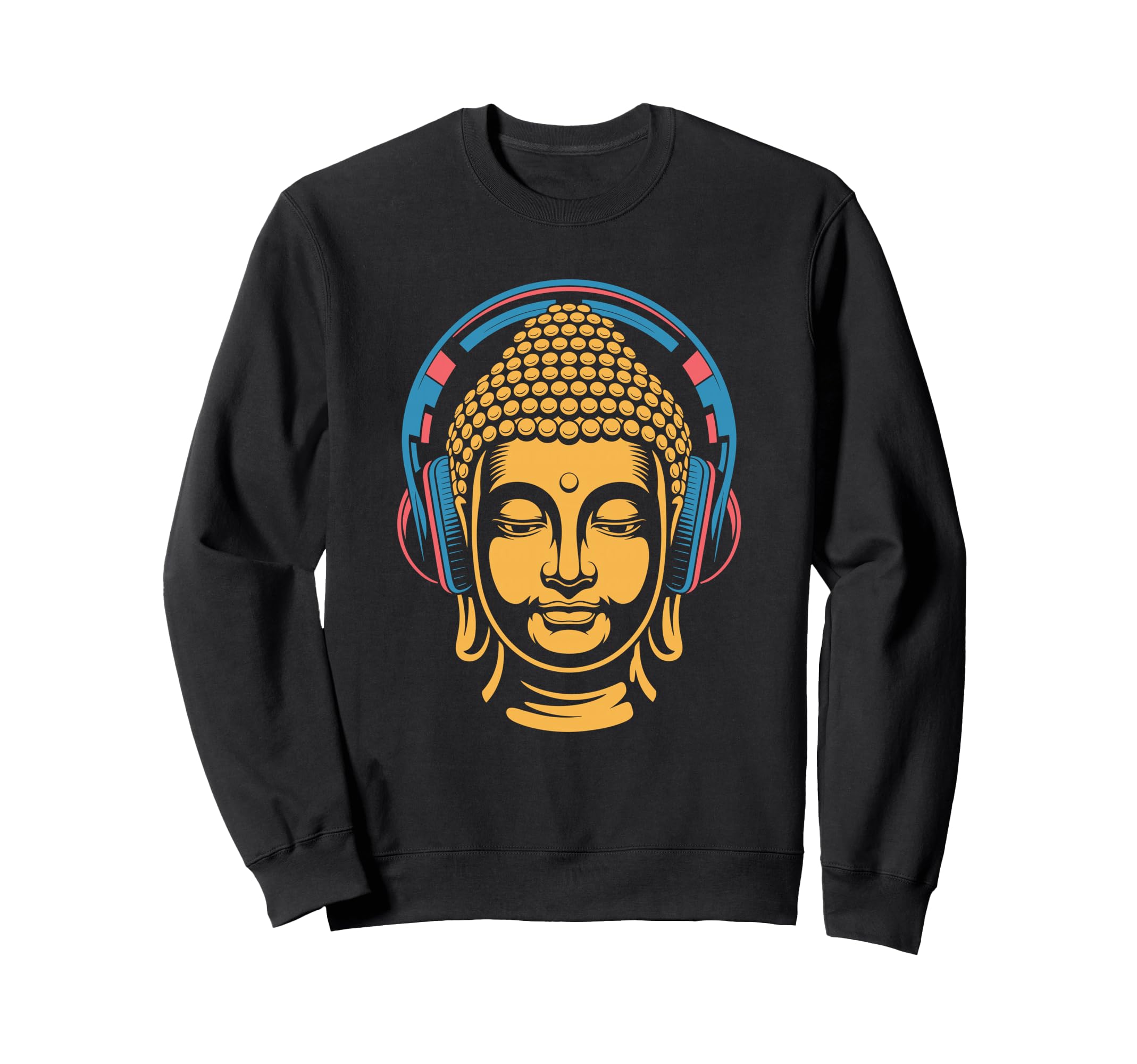 Buddha Headphones Mindfulness Sweatshirt - Aesthetic Graphic for Adults - T-Shirt, Sweatshirt, Hoodie