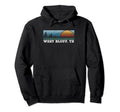 Sunset Stripes West Bluff Texas Hoodie - Fun Novelty Design Unisex - T-Shirt, Sweatshirt, Hoodie