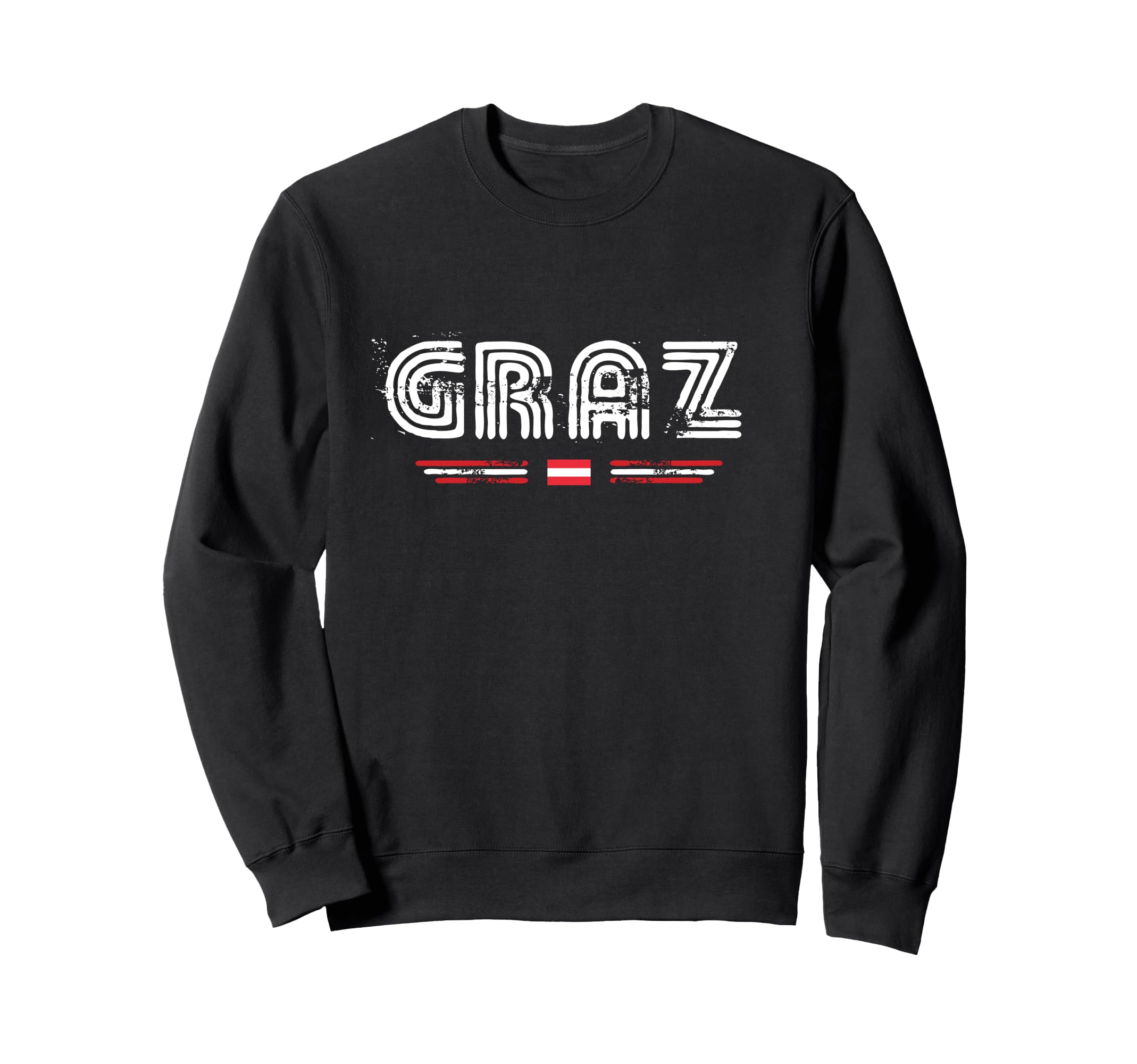 Graz Austria 70S 80S Type Flag Sweatshirt - Unique Graphic Men Women - T-Shirt, Sweatshirt, Hoodie