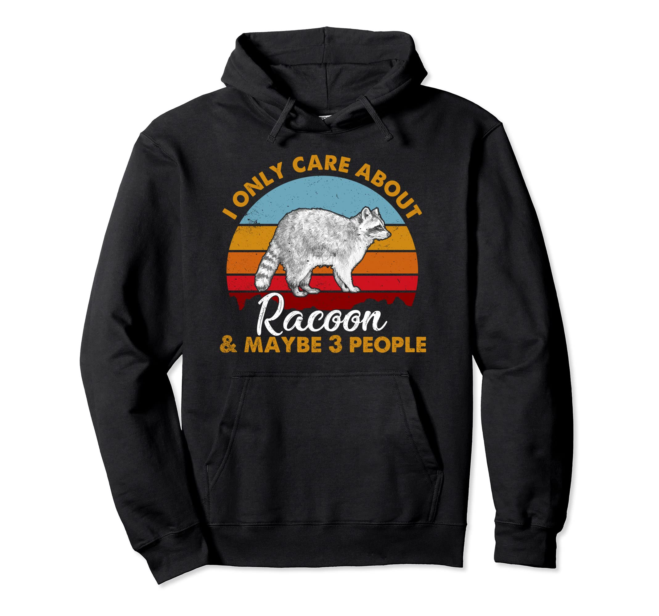 Sunset Racoon Hoodie - Custom Art Print Men Women - T-Shirt, Sweatshirt, Hoodie