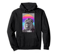 Funny Lion Bow Tie 80S Synthwave Hoodie - Custom Art Print Unisex - T-Shirt, Sweatshirt, Hoodie