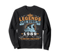 1989 Biker Motorcycle 35 Years Sweatshirt - Graphic Print Unisex - T-Shirt, Sweatshirt, Hoodie