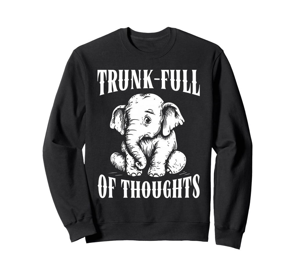 Thoughtful Elephant Overthinkers Sweatshirt - Trendy Graphic for Adults - T-Shirt, Sweatshirt, Hoodie