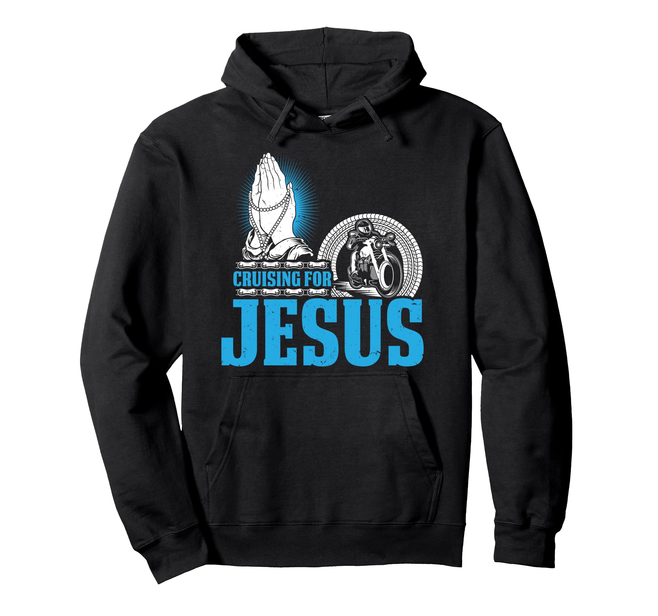Christian Motorcycle Biker Cruising Hoodie - Aesthetic Graphic Men Women - T-Shirt, Sweatshirt, Hoodie