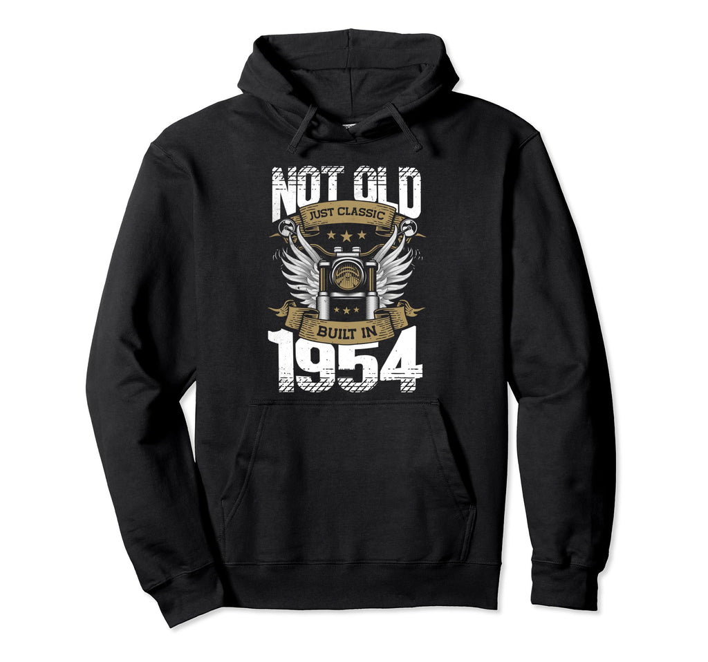 Motorcycle Biker Birthday Built 1954 1954 Hoodie - Graphic Print Unisex - T-Shirt, Sweatshirt, Hoodie