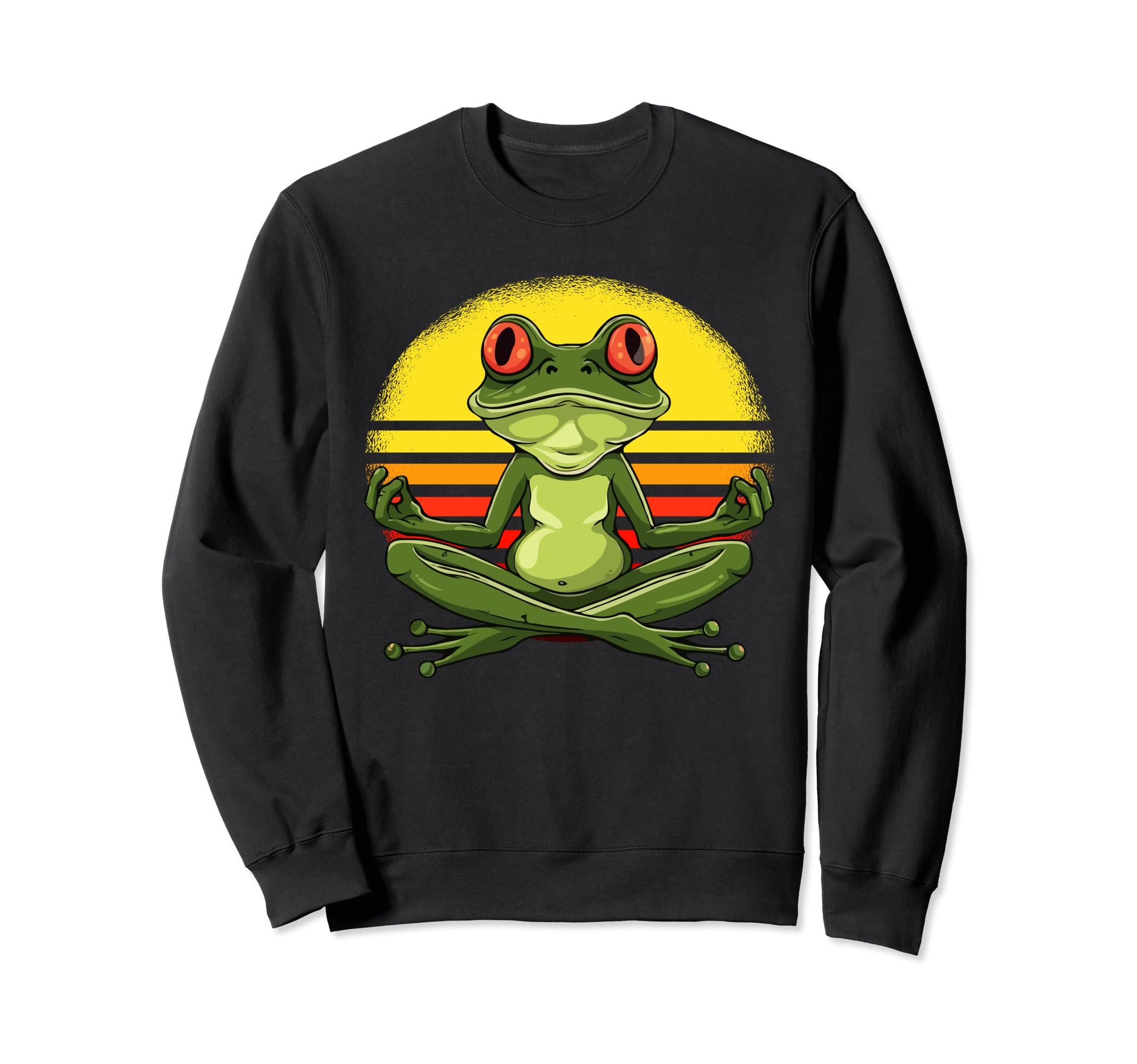 Meditating Frog During Yoga Sweatshirt - Aesthetic Graphic Unisex - T-Shirt, Sweatshirt, Hoodie