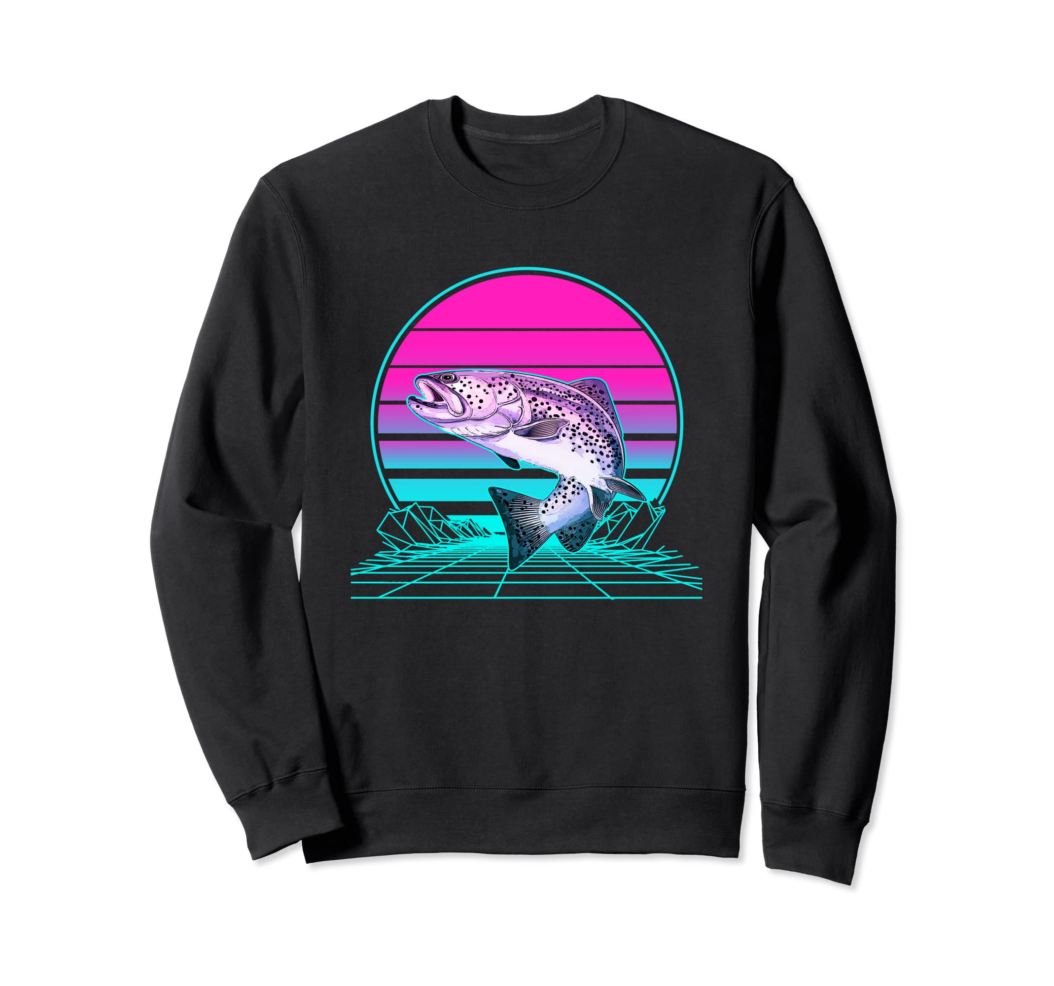 Sunset Trout Sweatshirt - Trendy Graphic Men Women - T-Shirt, Sweatshirt, Hoodie