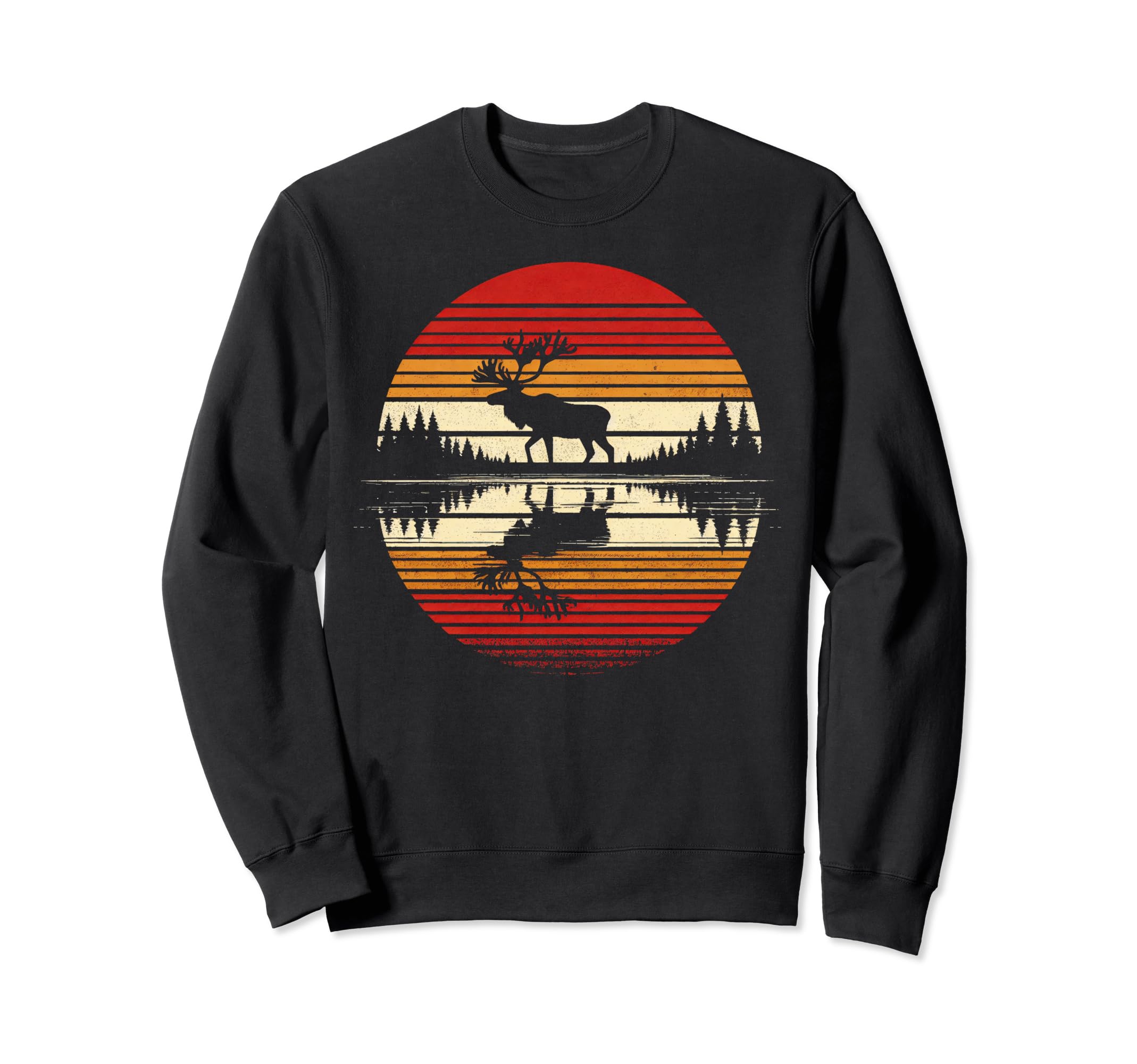 Caribou Sunset Safari 70S Sweatshirt - Trendy Graphic Unisex - T-Shirt, Sweatshirt, Hoodie