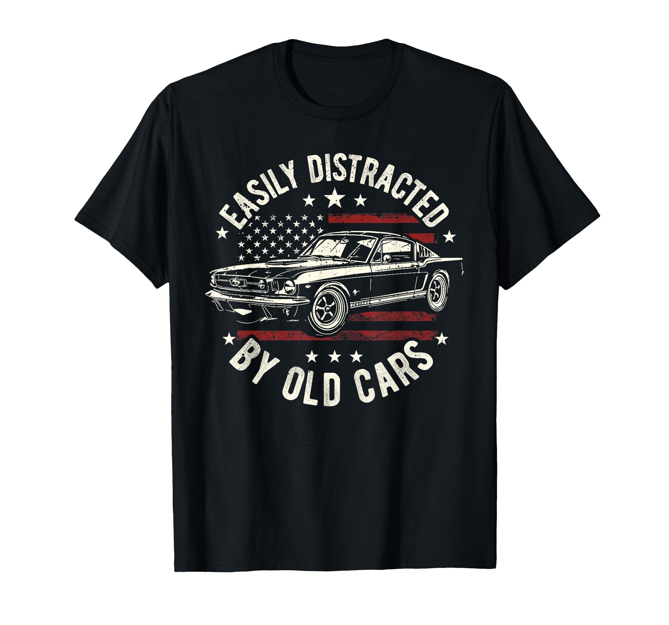 Easily Distracted Old Cars American T-Shirt - Streetwear Style Men Women - T-Shirt, Sweatshirt, Hoodie
