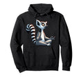 Meditation Lemur Yoga Pose Relaxing Hoodie - Casual Everyday Wear Unisex - T-Shirt, Sweatshirt, Hoodie