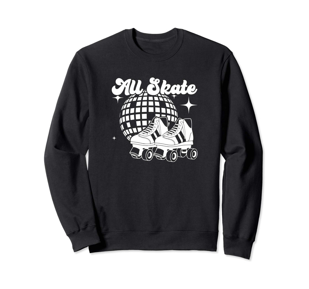 All Skate 70S Disco Roller Skating Sweatshirt - Novelty Apparel for Adults - T-Shirt, Sweatshirt, Hoodie