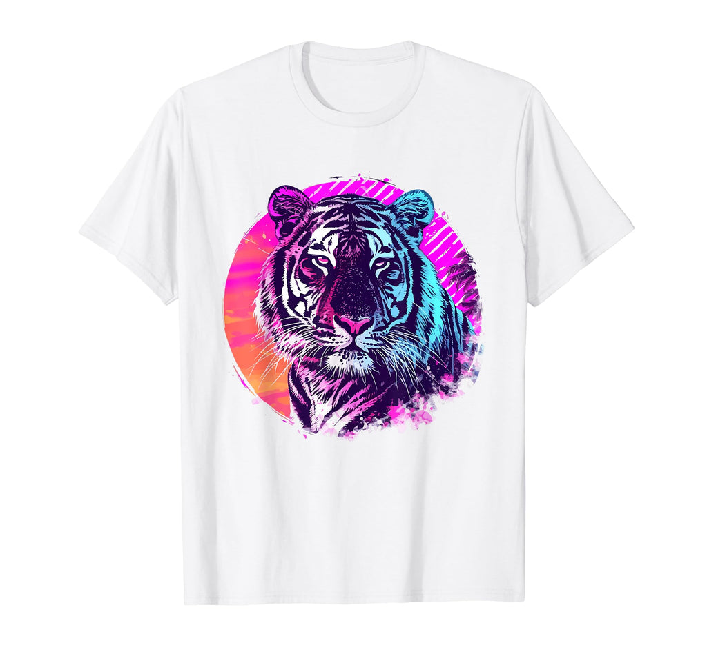 Tiger 80S Synthwave Africa Tiger T-Shirt - Minimalist Print Men Women - T-Shirt, Sweatshirt, Hoodie