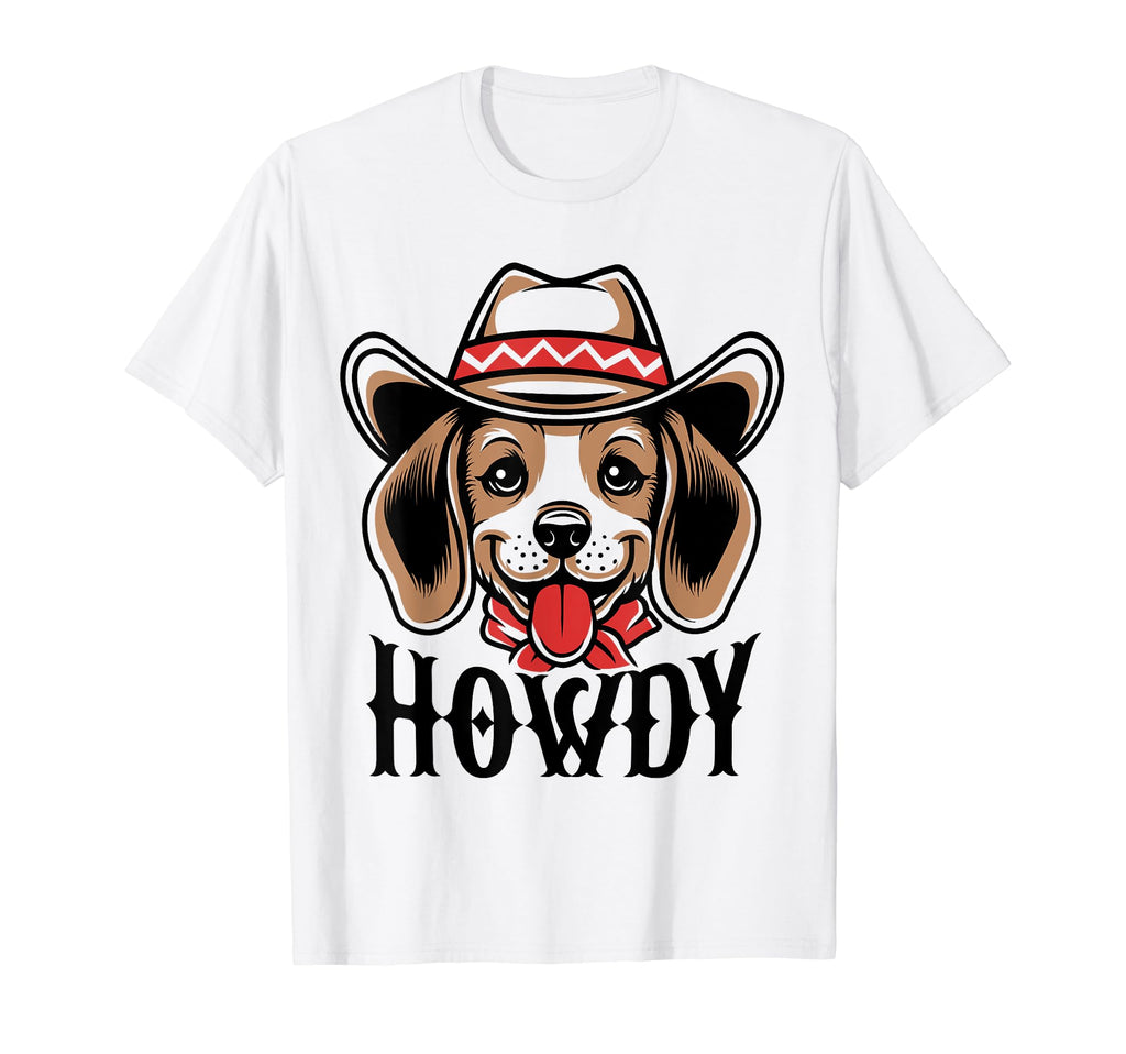 Howdy Beagle Dog Cowboy Rodeo Western T-Shirt - Streetwear Style Men Women - T-Shirt, Sweatshirt, Hoodie