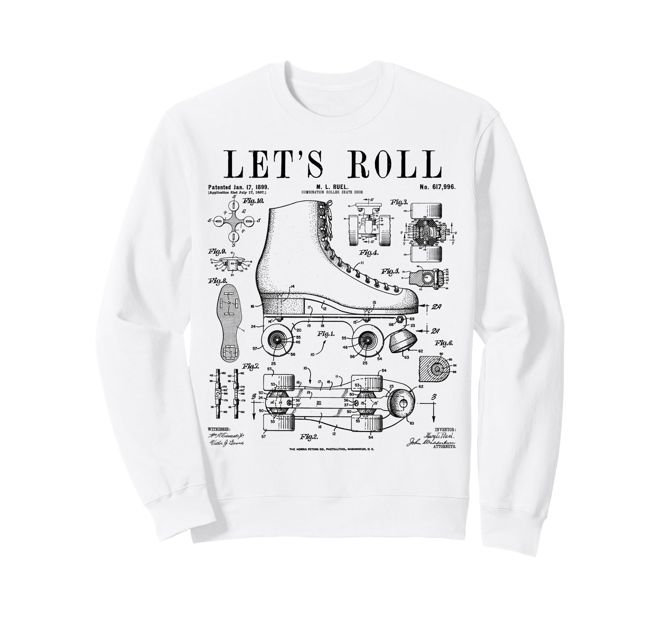 Lets Roll Roller Derby Skating Sweatshirt - Streetwear Style for Adults - T-Shirt, Sweatshirt, Hoodie