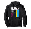 Pansexual Pride Human Lgbt Rainbow Hoodie - Custom Art Print for Adults - T-Shirt, Sweatshirt, Hoodie