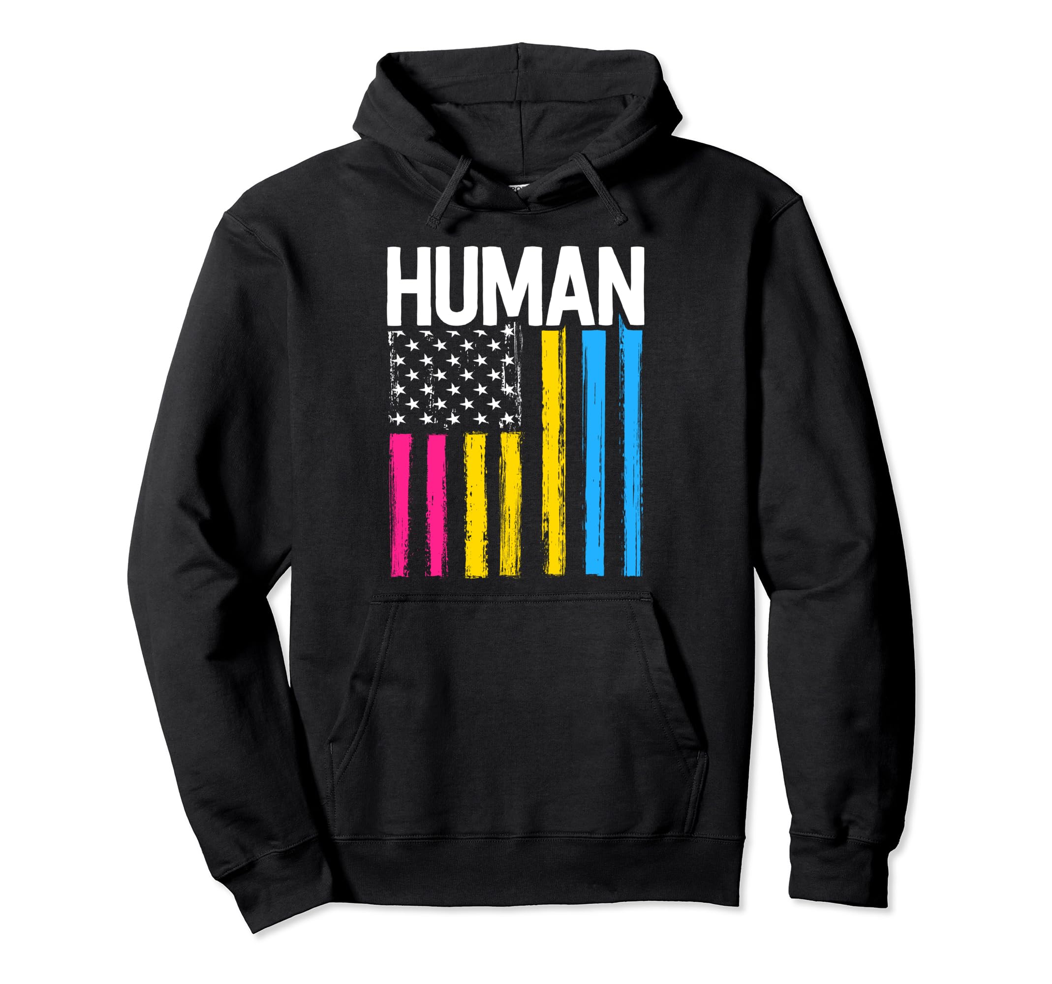 Pansexual Pride Human Lgbt Rainbow Hoodie - Custom Art Print for Adults - T-Shirt, Sweatshirt, Hoodie