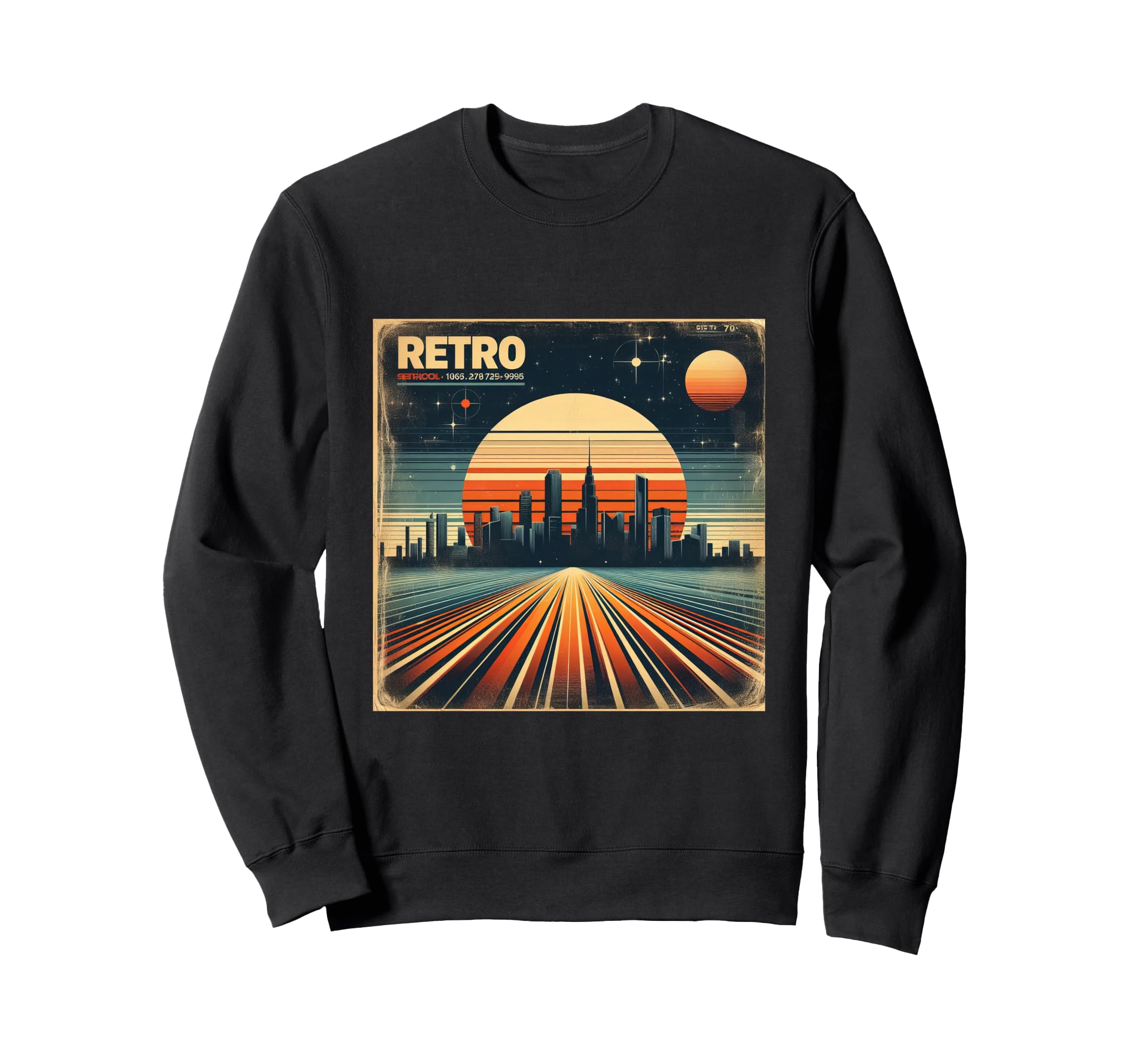 Vinyl Cover Cityscape Skyline And Sweatshirt - Novelty Apparel Men Women - T-Shirt, Sweatshirt, Hoodie