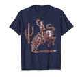 Cowgirl Bucking Bronco Desert Western T-Shirt - Minimalist Print for Adults - T-Shirt, Sweatshirt, Hoodie