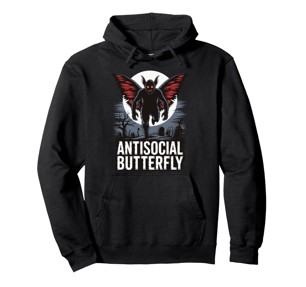 Cryptid Cryptozoology Mothman Introvert Hoodie - Custom Art Print Men Women - T-Shirt, Sweatshirt, Hoodie