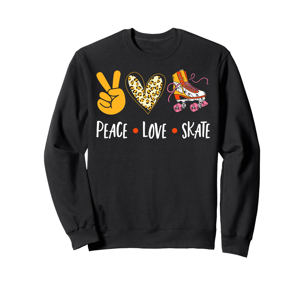 Roller Skating Skate Heart Sweatshirt - Casual Everyday Wear Men Women - T-Shirt, Sweatshirt, Hoodie