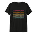 San Francisco 70S 80S Throwback Tri T-Shirt - Custom Art Print for Adults - T-Shirt, Sweatshirt, Hoodie