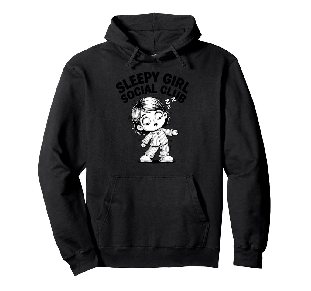 Sleepy Social Club Cozy Pajama Hoodie - Minimalist Print Unisex - T-Shirt, Sweatshirt, Hoodie