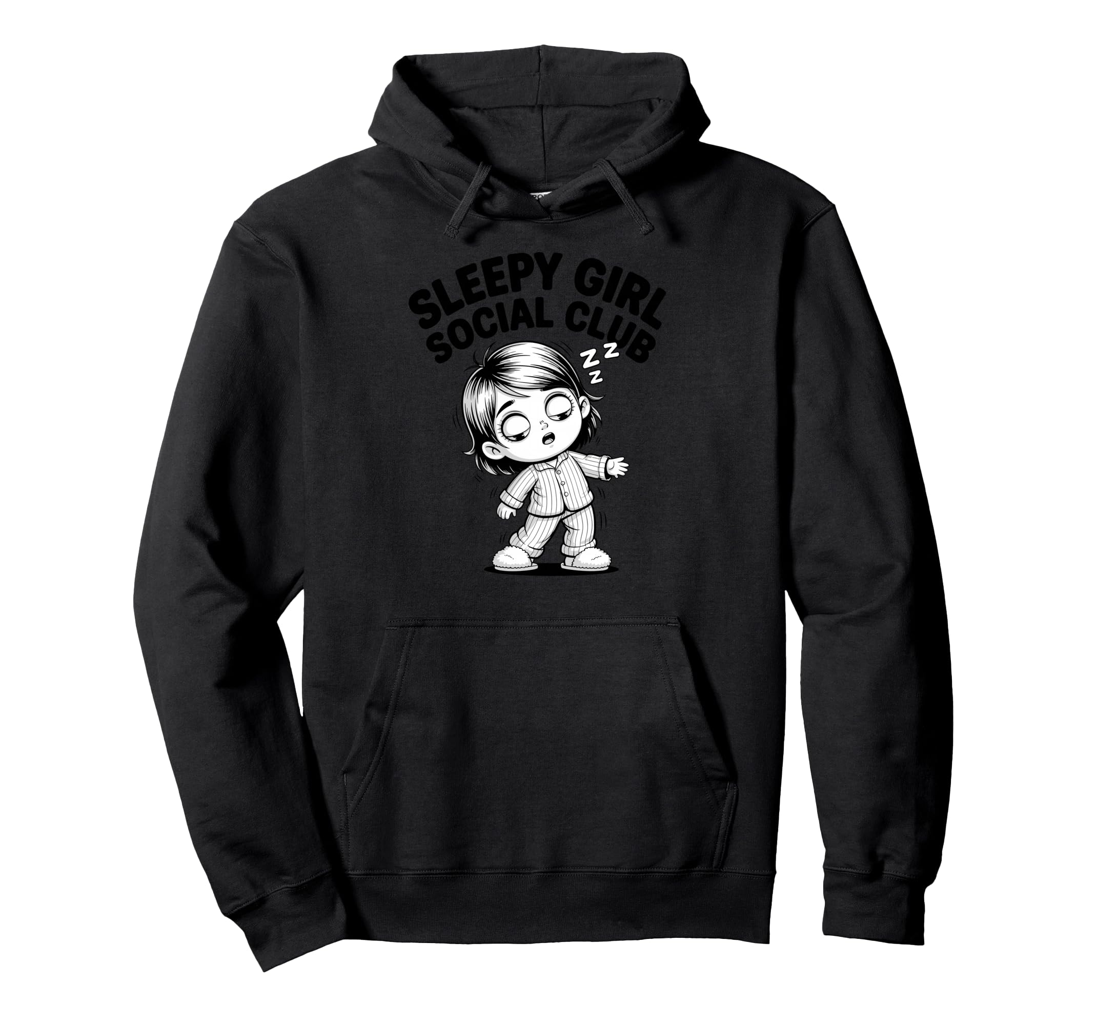 Sleepy Social Club Cozy Pajama Hoodie - Minimalist Print Unisex - T-Shirt, Sweatshirt, Hoodie
