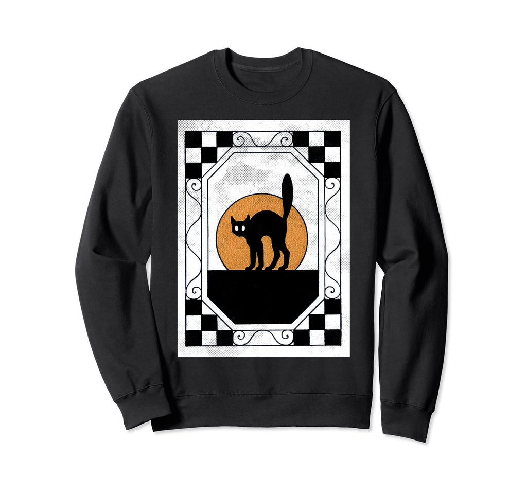 Black Cat Moon Academia Sweatshirt - Novelty Apparel for Adults - T-Shirt, Sweatshirt, Hoodie