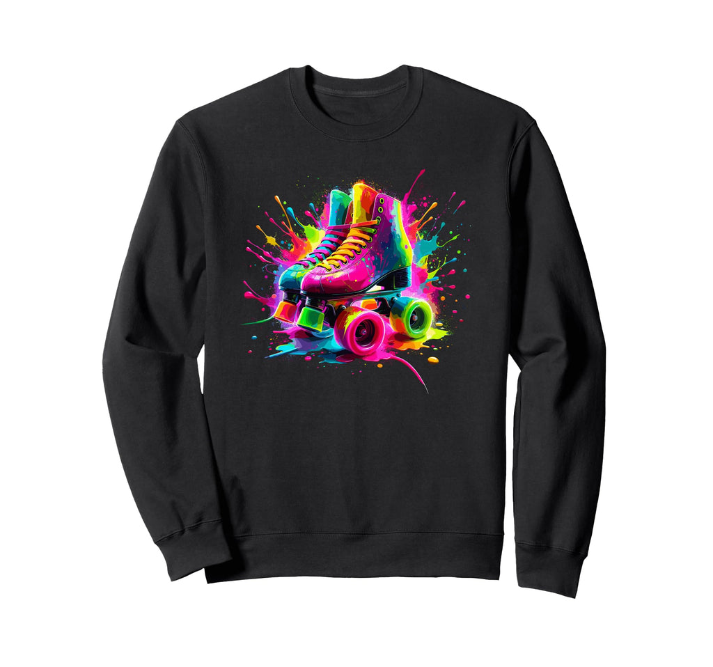 Splash Art Rollerskate Sweatshirt - Aesthetic Graphic for Adults - T-Shirt, Sweatshirt, Hoodie