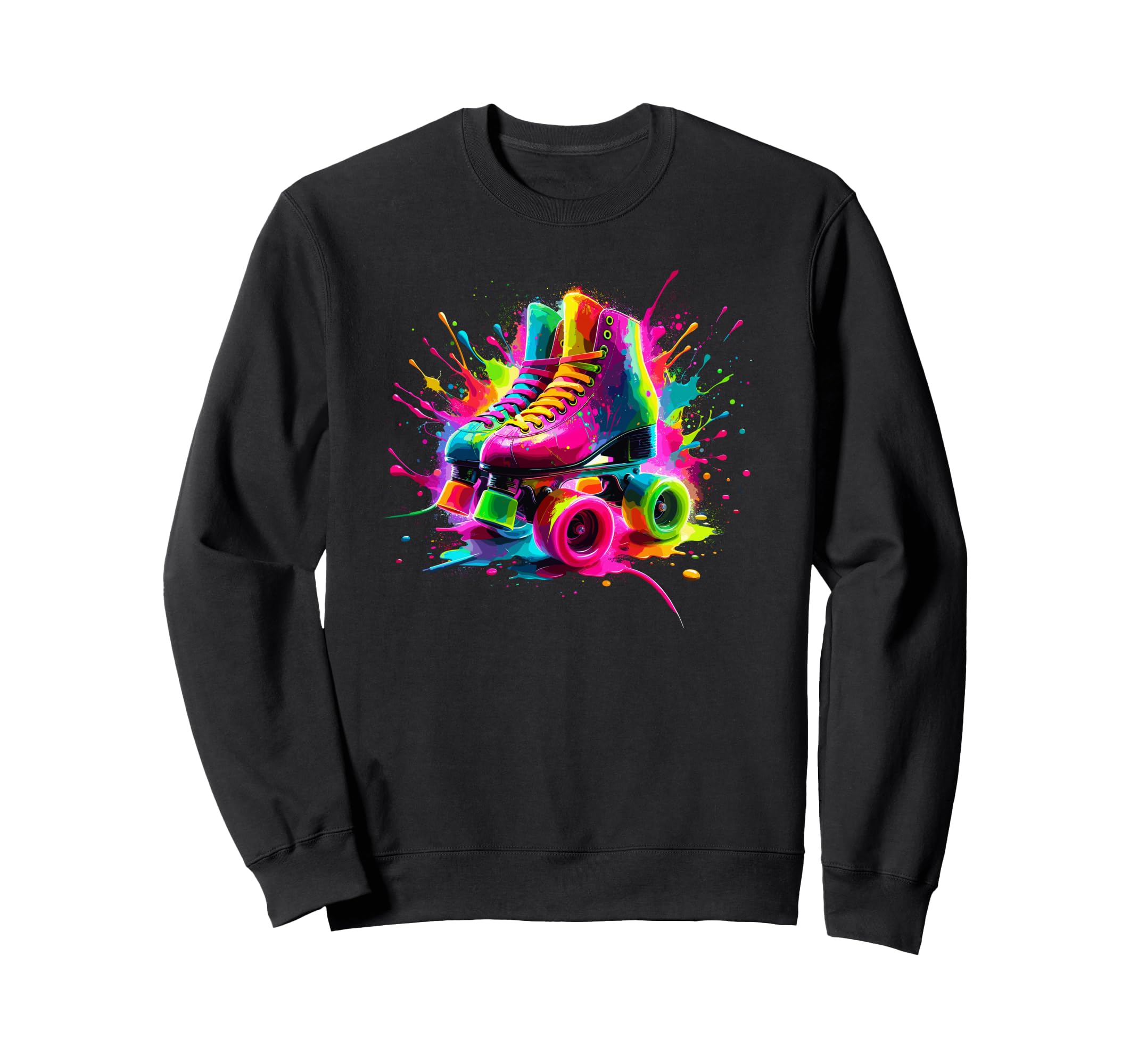 Splash Art Rollerskate Sweatshirt - Aesthetic Graphic for Adults - T-Shirt, Sweatshirt, Hoodie