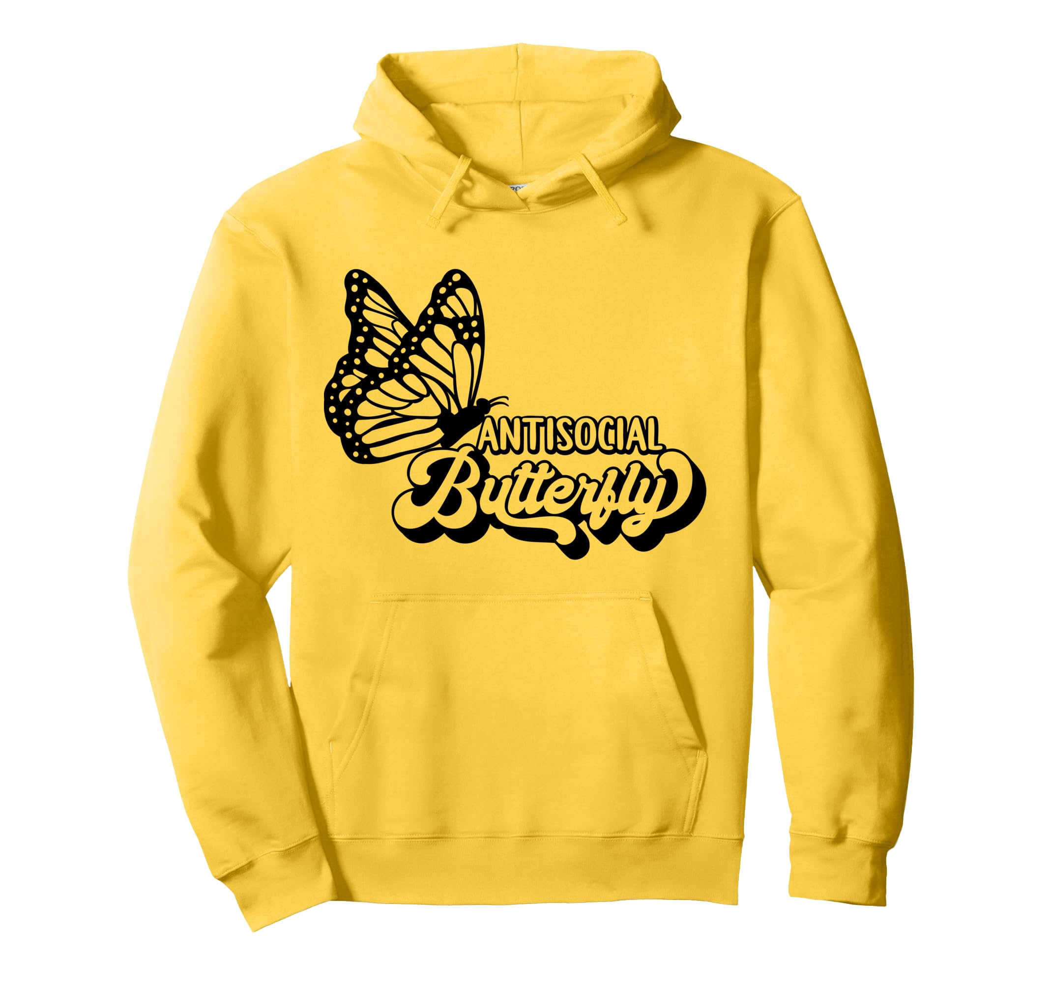 Antisocial Butterfly Hoodie - Casual Everyday Wear Men Women - T-Shirt, Sweatshirt, Hoodie