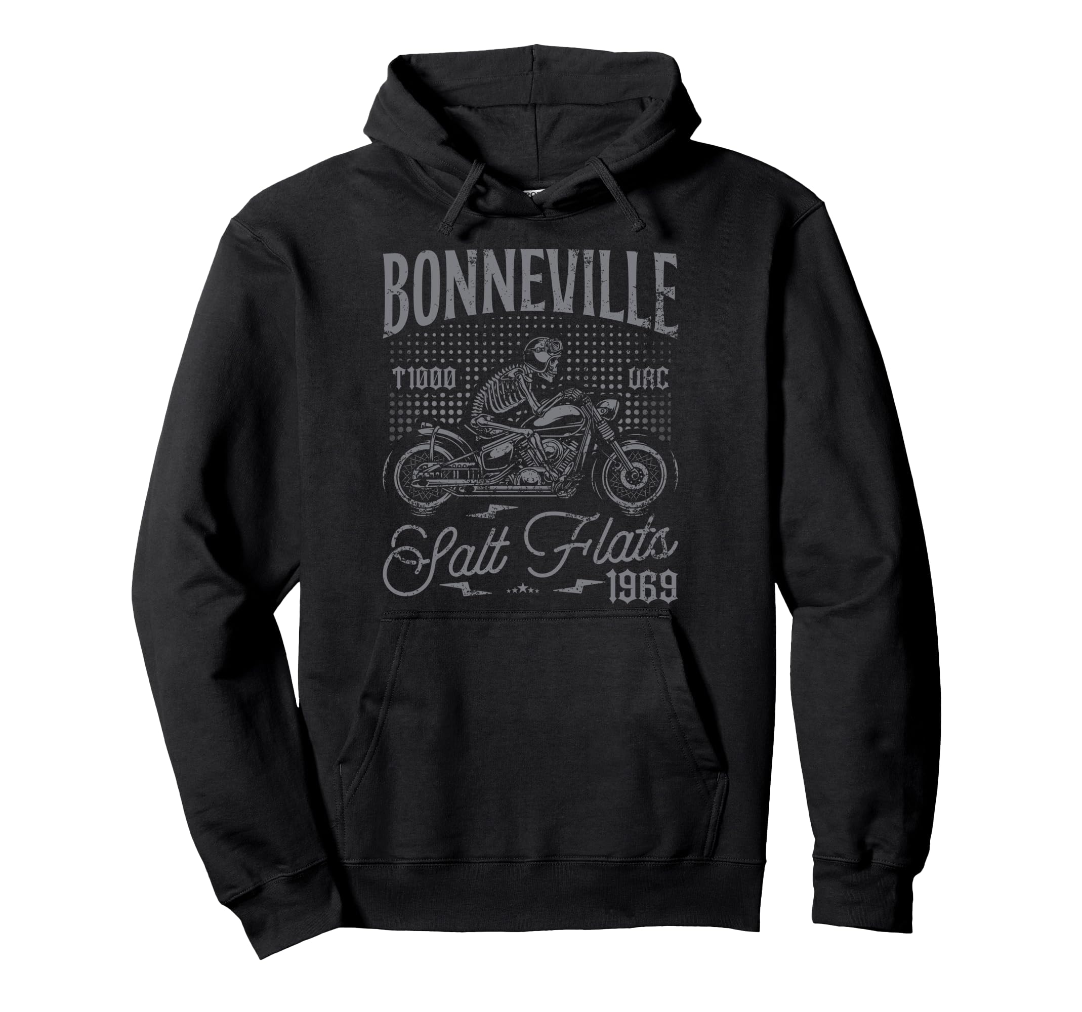 Bonneville Salt Flats Motorcycle Hoodie - Fun Novelty Design Men Women - T-Shirt, Sweatshirt, Hoodie