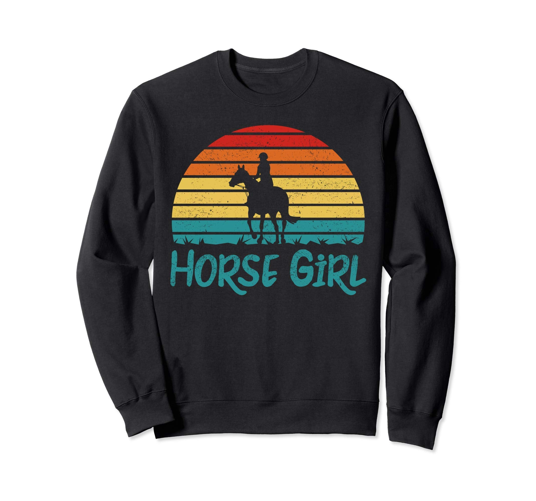 Horse Horseback Riding Silhouette Sweatshirt - Trendy Graphic Men Women - T-Shirt, Sweatshirt, Hoodie
