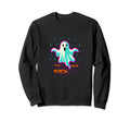 80S Ghost Halloween Retrowave Sweatshirt - Trendy Graphic Men Women - T-Shirt, Sweatshirt, Hoodie