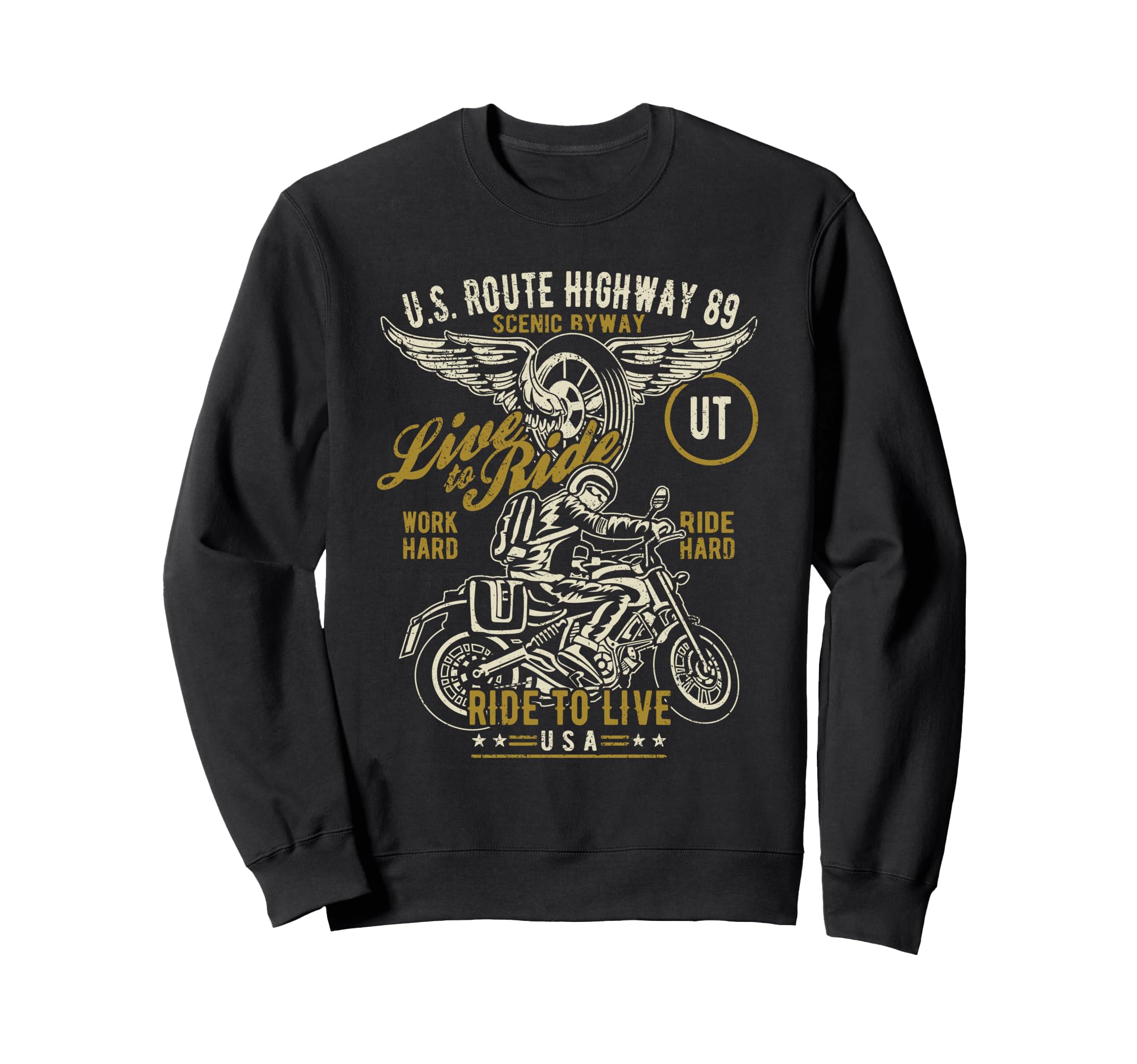 Us Route Highway 89 Ut Usa Sweatshirt - Custom Art Print Men Women - T-Shirt, Sweatshirt, Hoodie