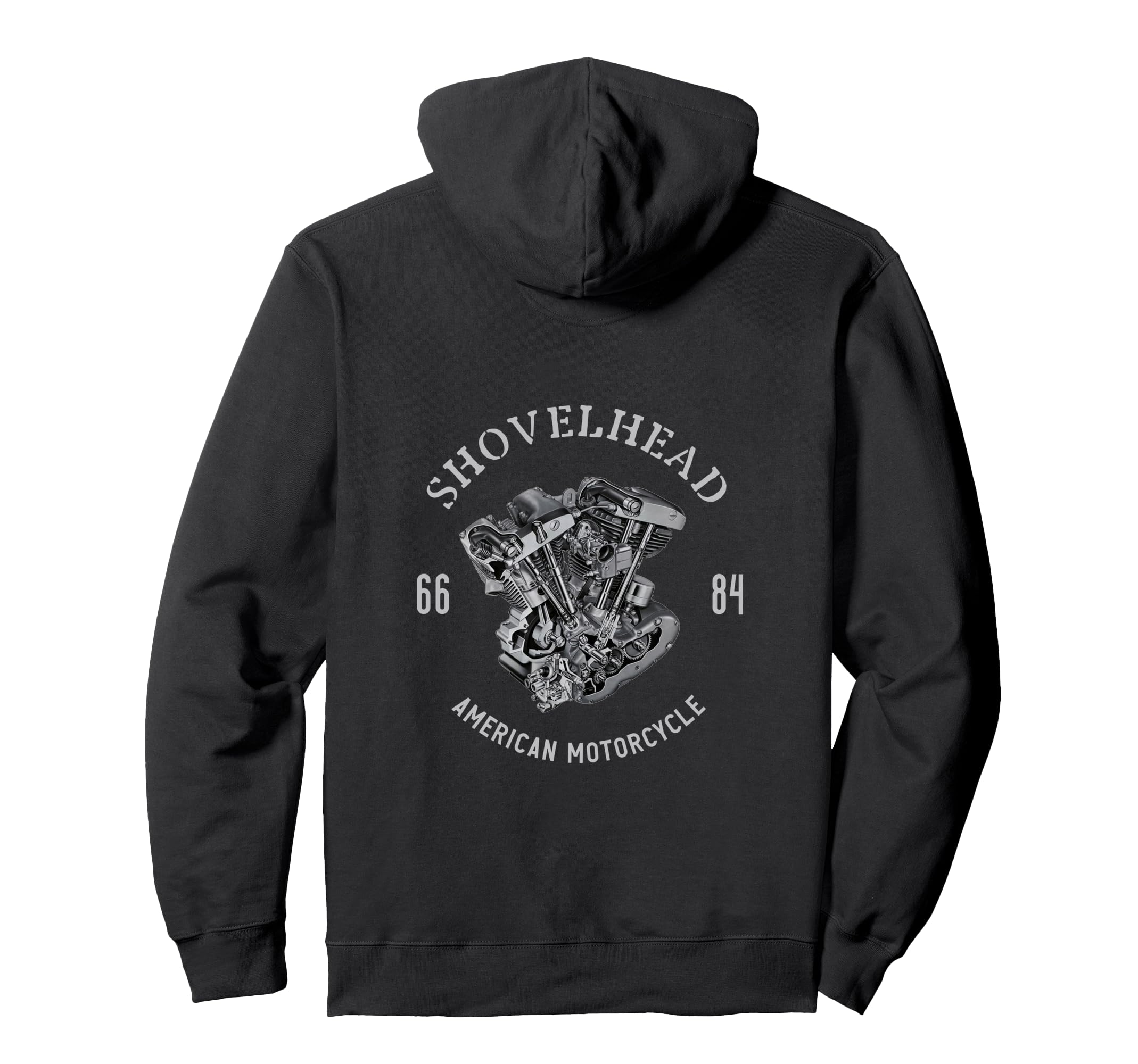Old School Hd Motorcycle Vtwin Hoodie - Novelty Apparel for Adults - T-Shirt, Sweatshirt, Hoodie
