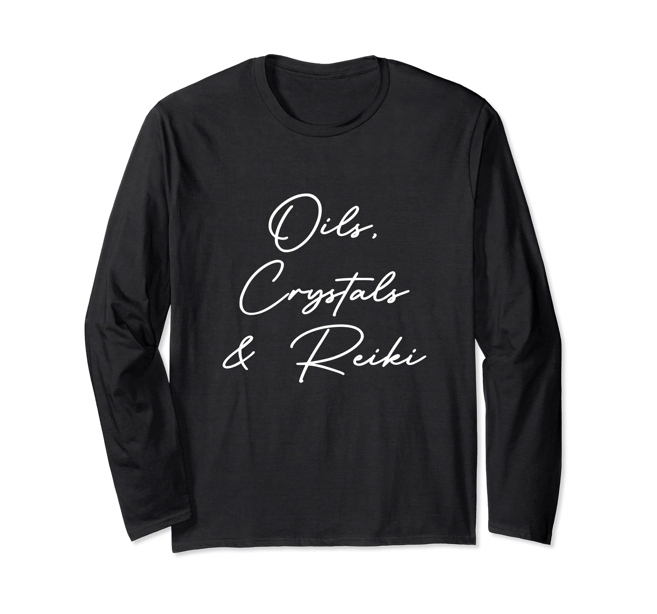 Oils Crystals Reiki Spiritual T-Shirt - Minimalist Print for Adults - T-Shirt, Sweatshirt, Hoodie